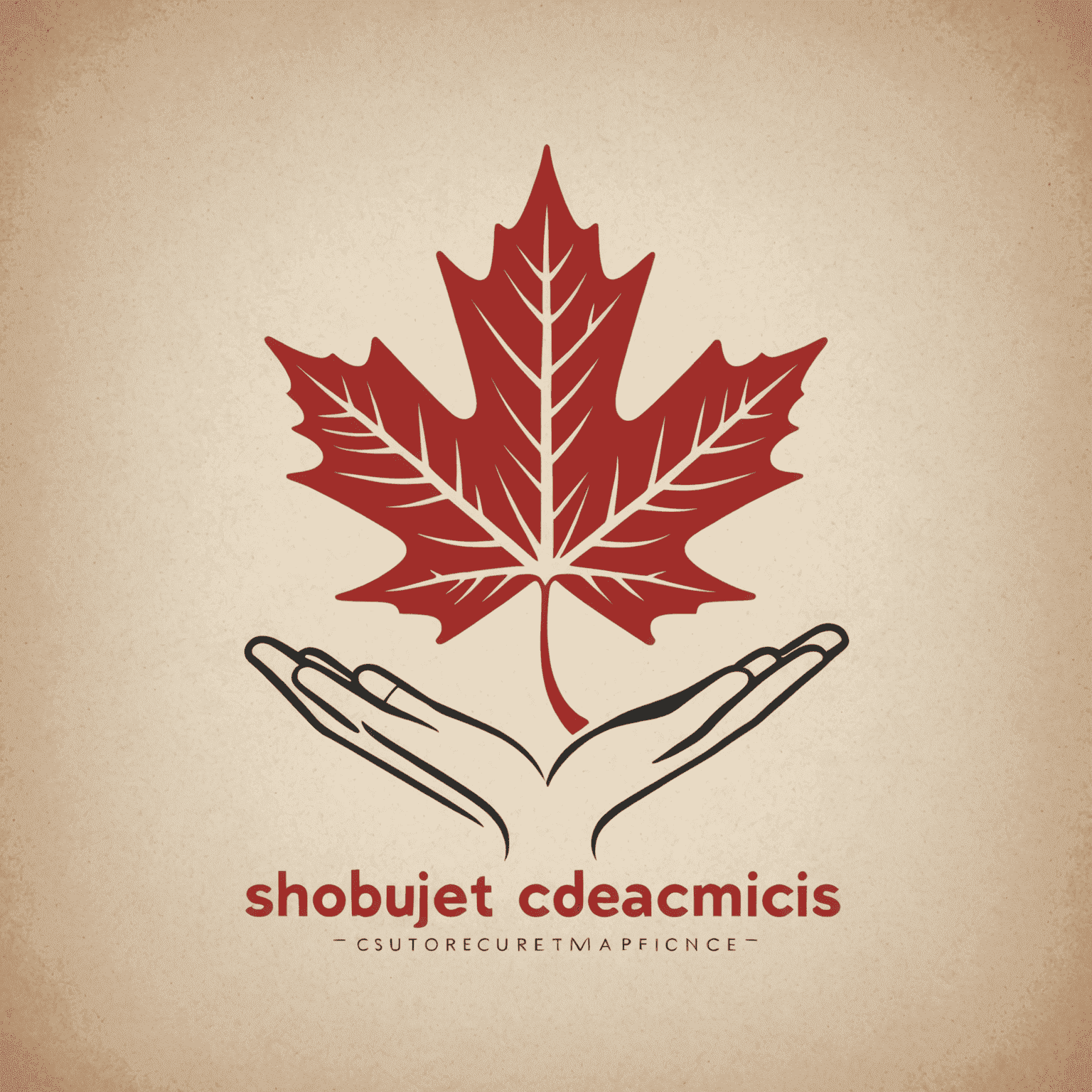 Shouracis Conference Logo - A stylized maple leaf with hands reaching out, symbolizing volunteering and charity in Canada